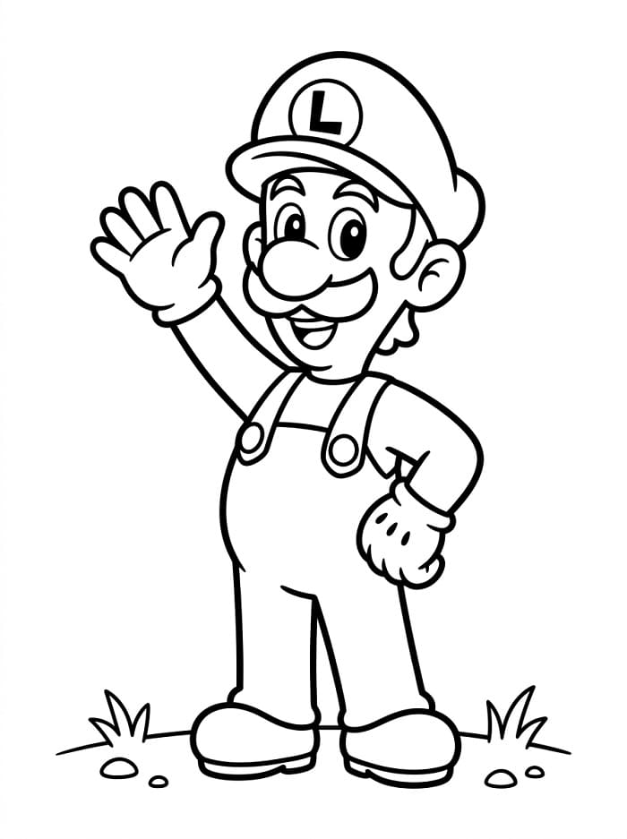 Luigi kleurplaat