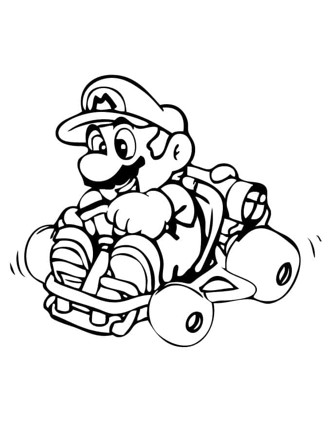 Mario Kart afdrukbaar voor kinderen