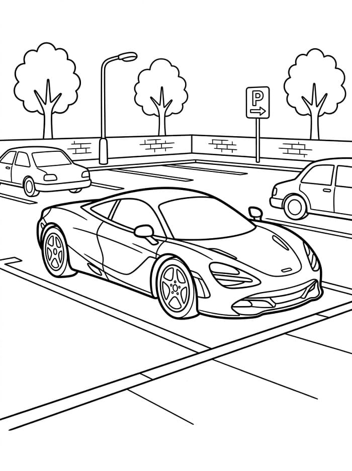 McLaren op het parkeerterrein