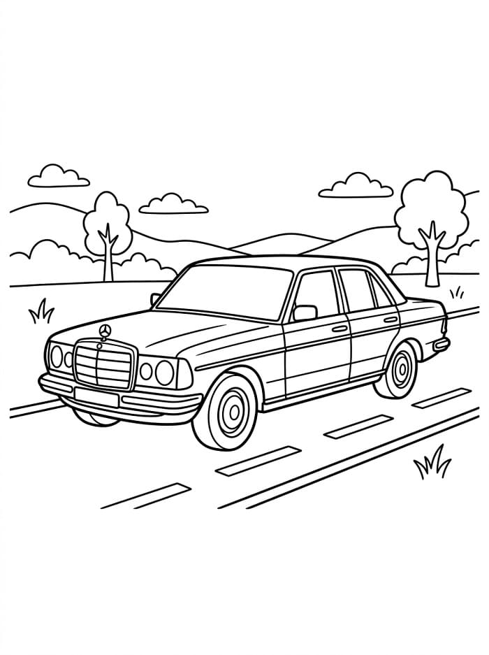 Mercedes op de weg