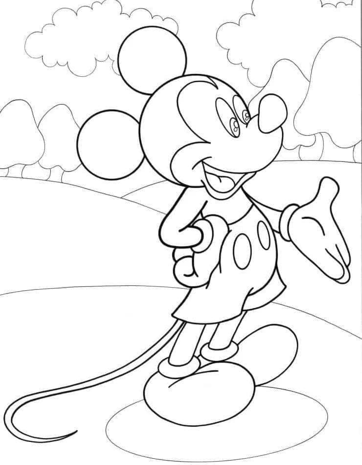 Mickey Mouse om te Printen