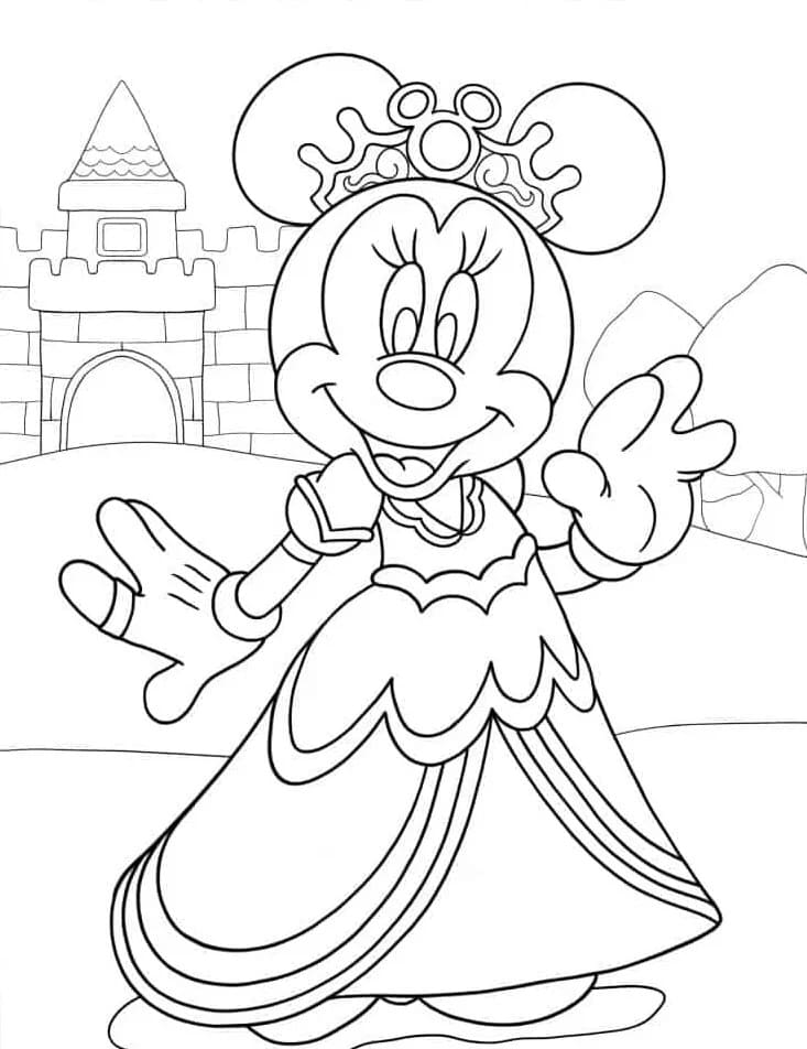 Minnie Mouse en het kasteel