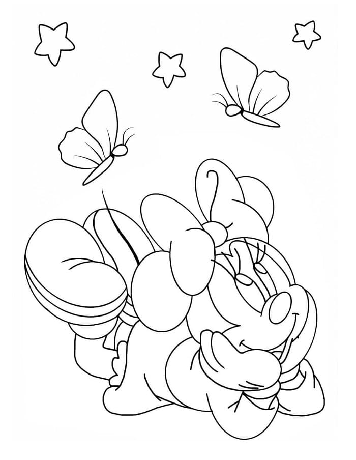 Minnie Mouse en vlinders