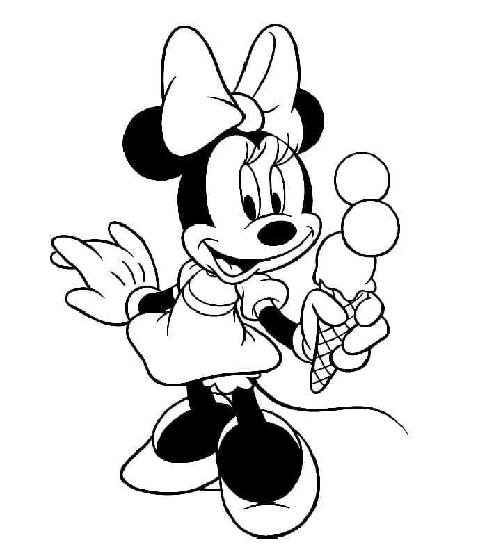 Minnie Mouse gratis te printen