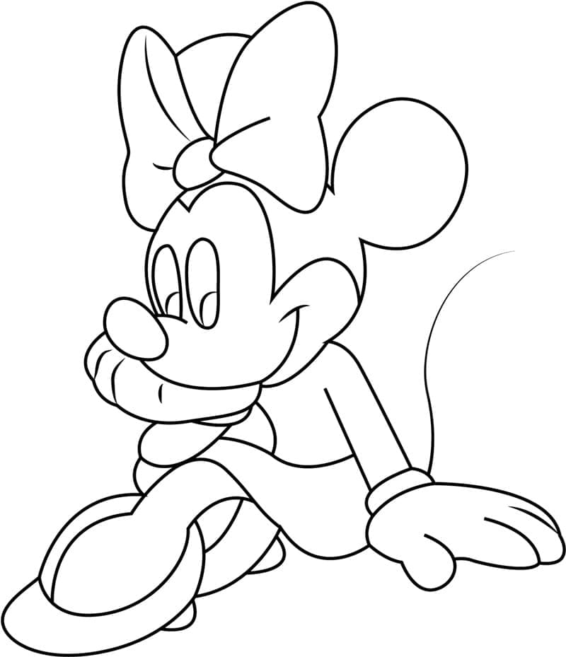 Minnie Mouse om af te drukken