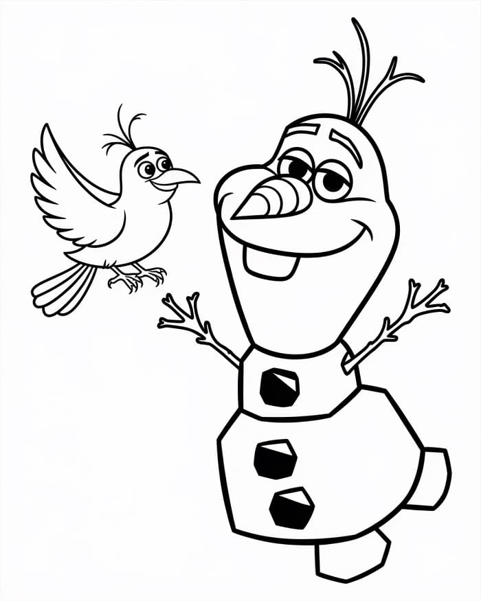 Olaf en vogel