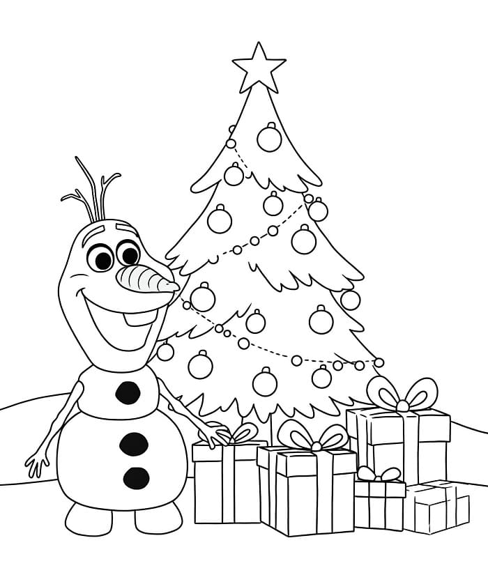 Olaf met Kerstmis