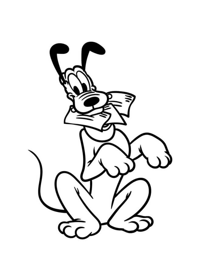 Pluto met letters