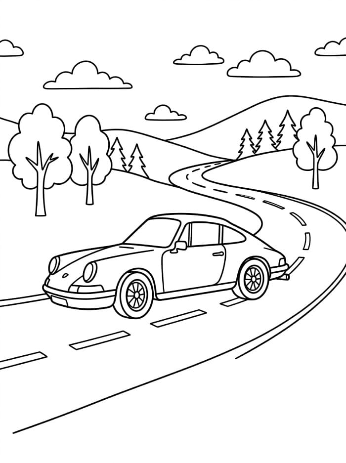 Porsche om te printen