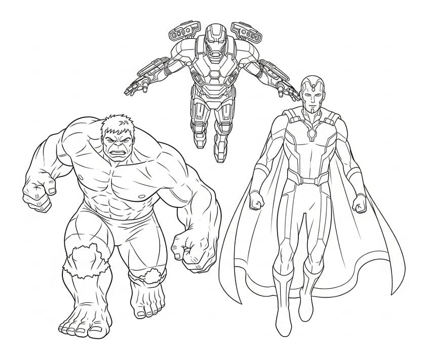 Avengers kleurplaat