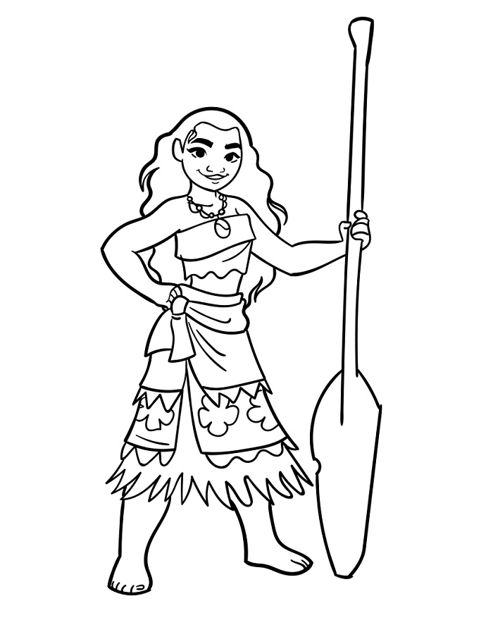 Vaiana kleurplaat