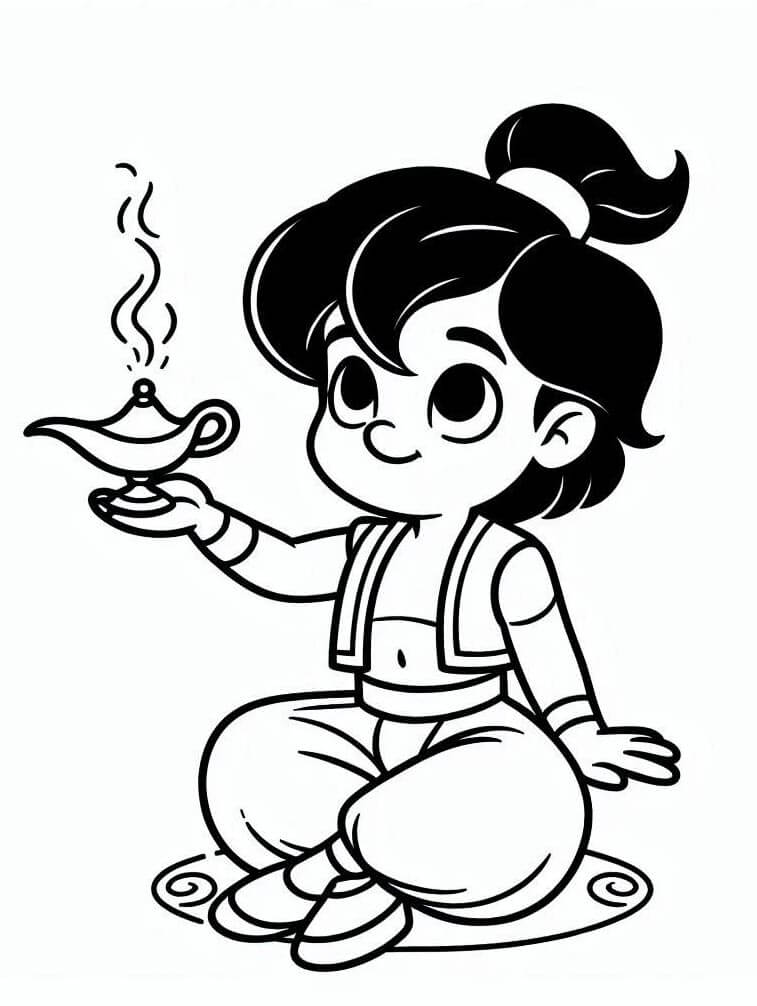 Printbare Aladdin Afbeelding