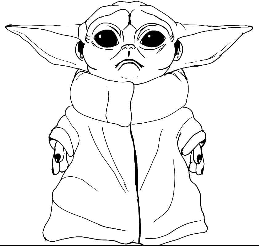 Printbare Baby Yoda afbeelding