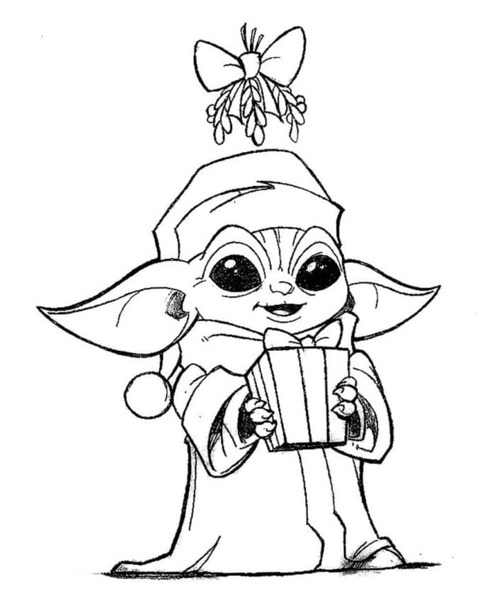Printbare Baby Yoda voor kinderen
