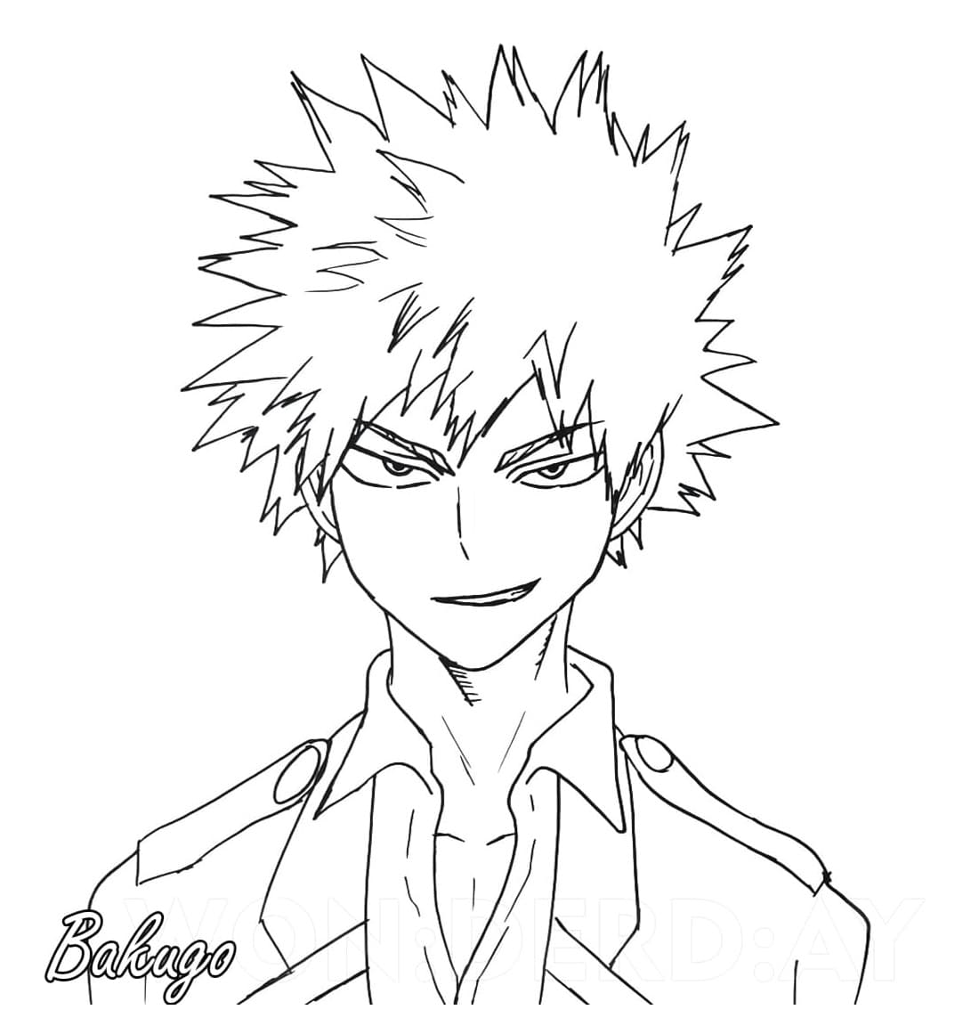 Printbare Bakugo voor kinderen