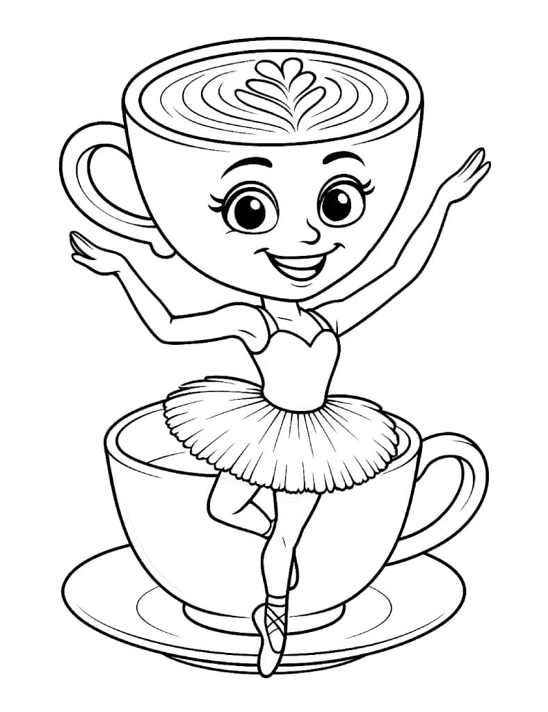 Printbare Ballerina Cappuccina