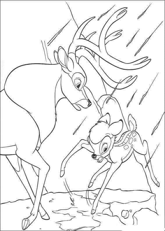 Printbare Bambi voor Kleuters