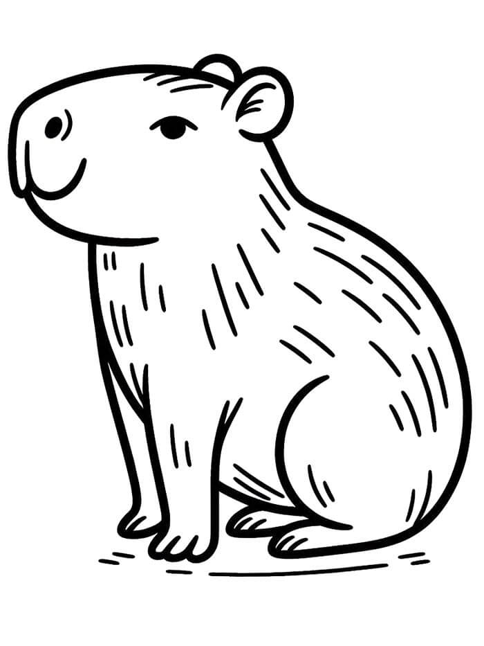 Printbare Capibara Afbeelding