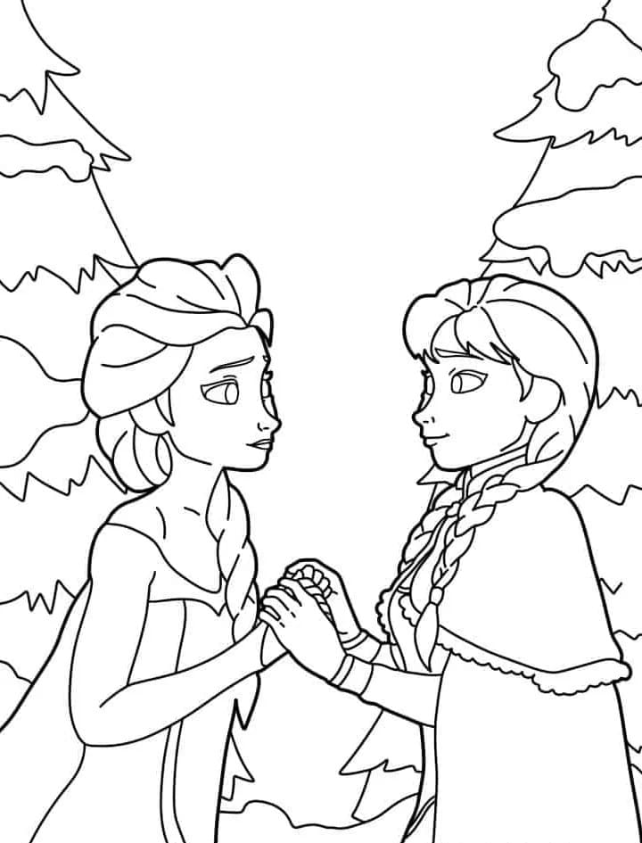 Printbare Elsa en Anna