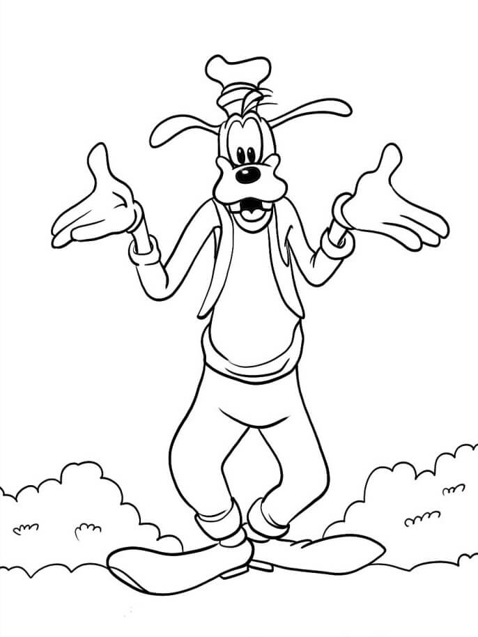 Printbare Goofy voor kinderen