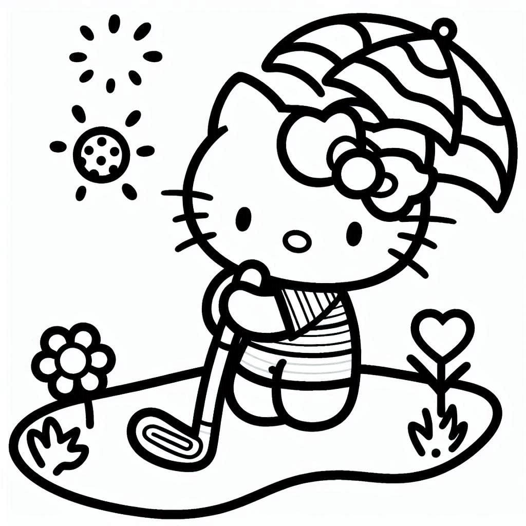 Printbare Hello Kitty voor Kleuters
