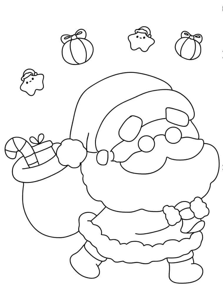 Printbare Kerstman afbeelding