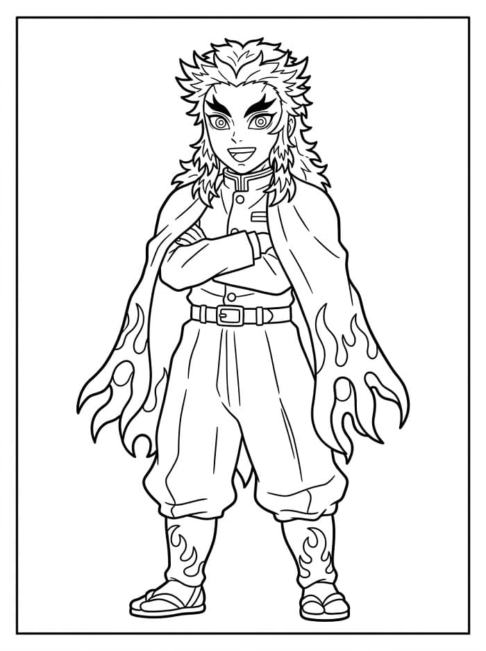 Printbare Kyojuro Rengoku