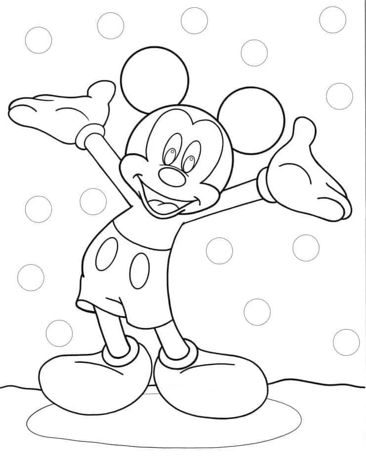Printbare Mickey Mouse voor Kinderen