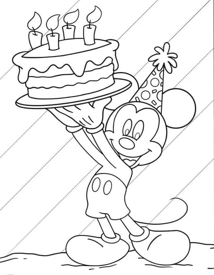 Printbare Mickey Mouse voor Kleuters