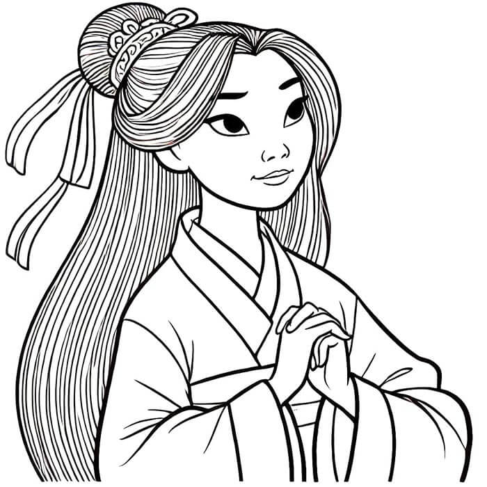 Printbare Mulan voor Kinderen