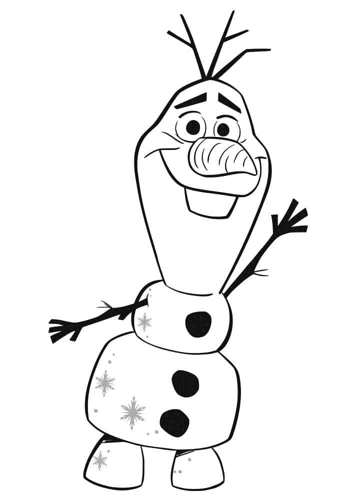 Printbare Olaf afbeelding