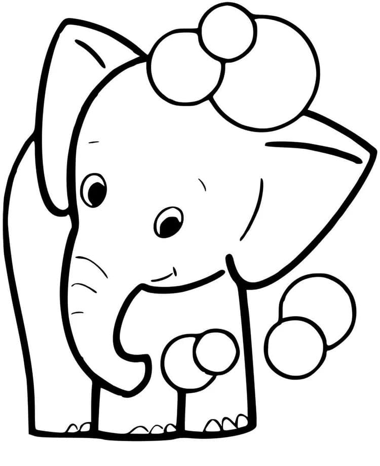 Printbare Olifant voor Kinderen