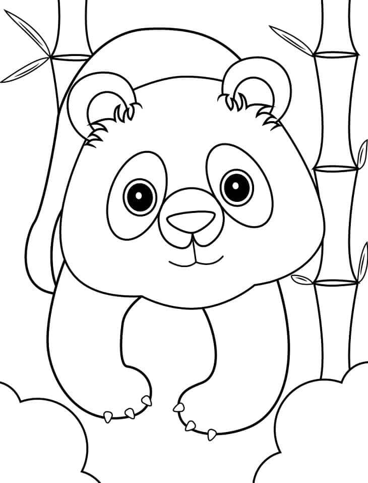 Printbare Panda voor Kleuters