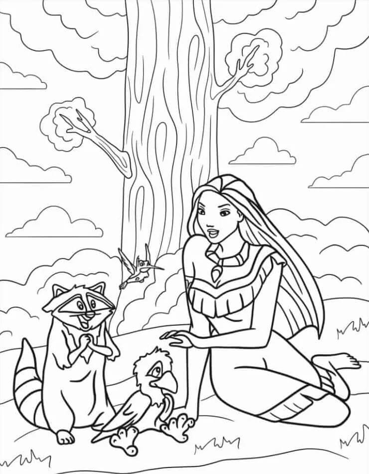 Printbare Pocahontas Afbeelding