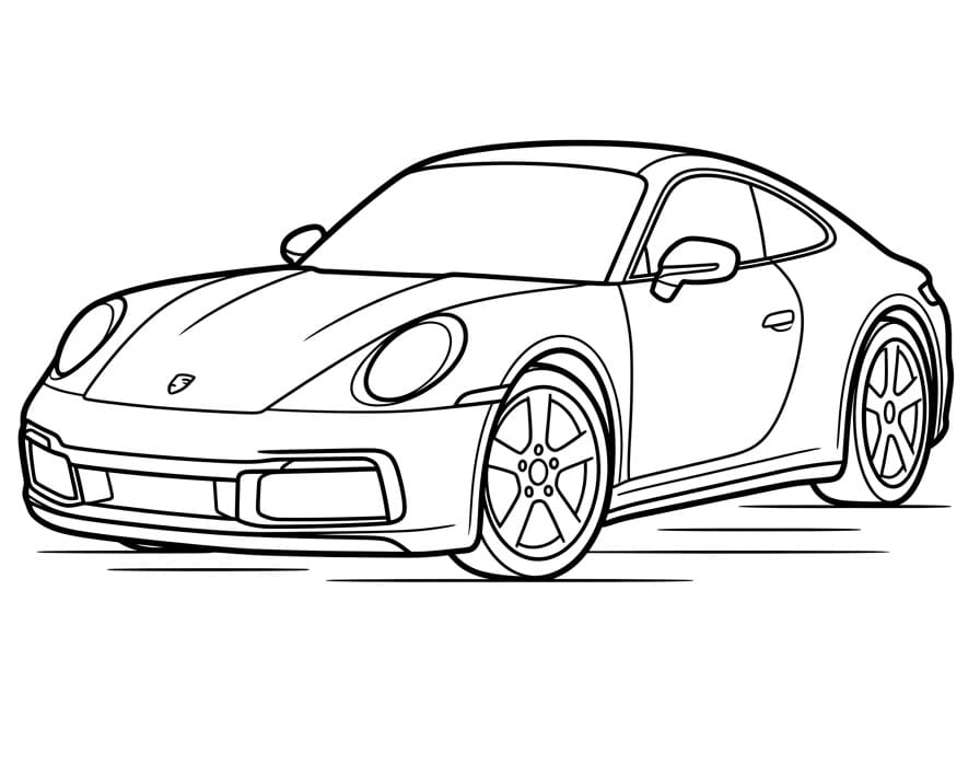 Printbare Porsche afbeelding