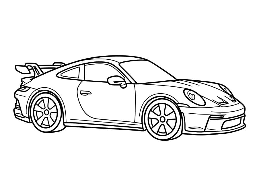 Printbare Porsche voor kinderen