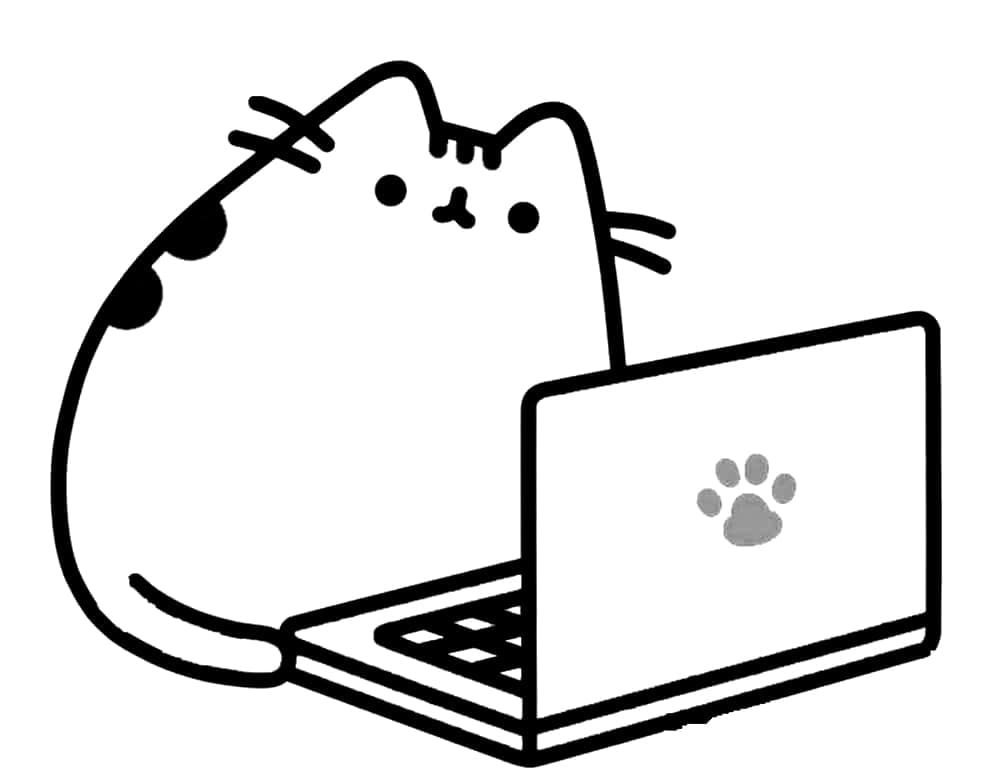 Printbare Pusheen voor Kleuters