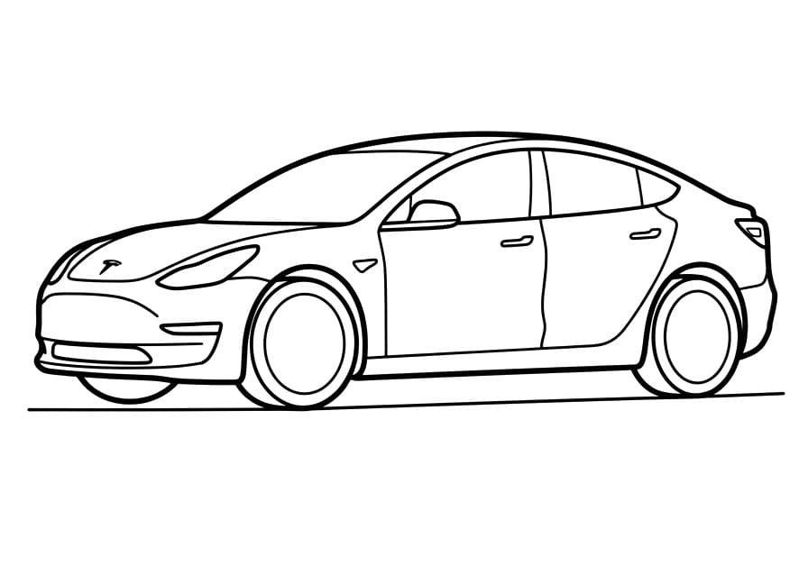 Printbare Tesla afbeelding