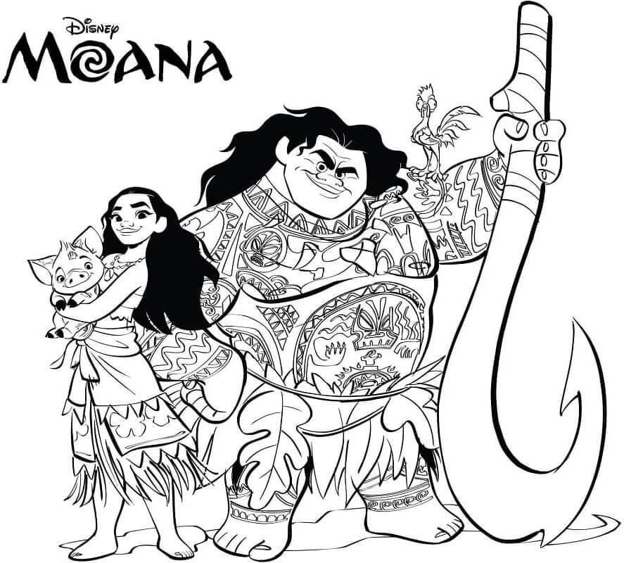 Printbare Vaiana Afbeelding