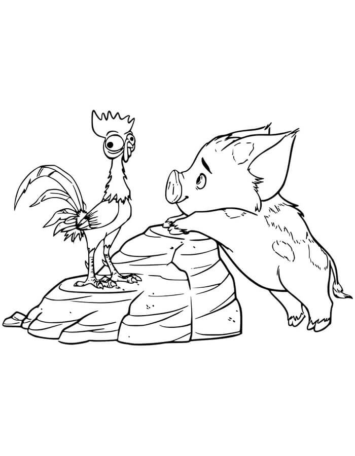Printbare Vaiana voor Kinderen