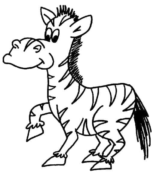 Printbare Zebra voor Kinderen