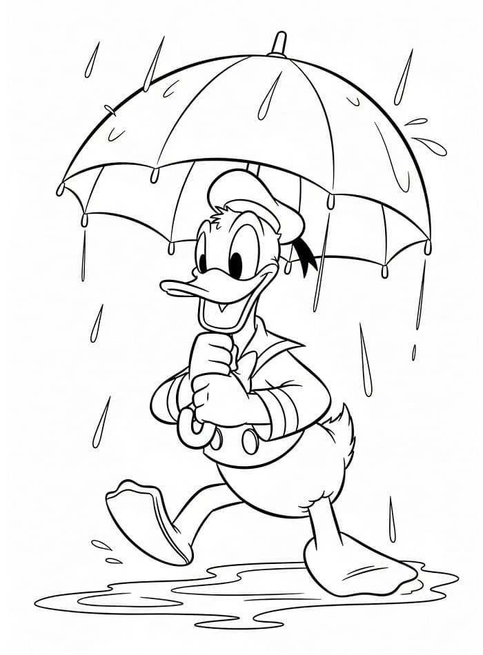 Printbare afbeelding van Donald Duck