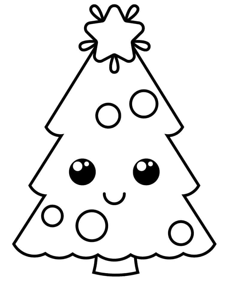 Printbare afbeelding van een kerstboom