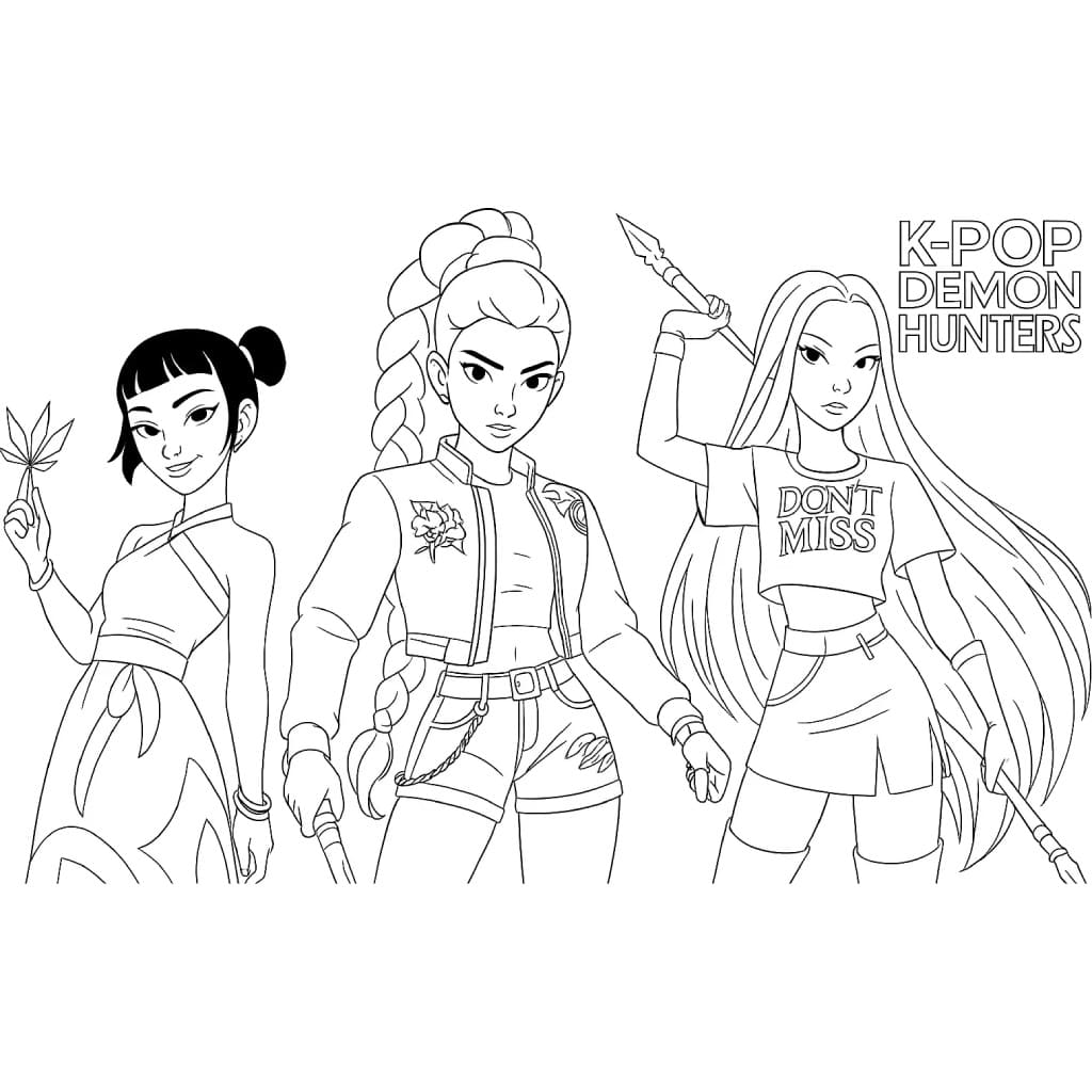 Printbare gratis KPop Demon Hunters
