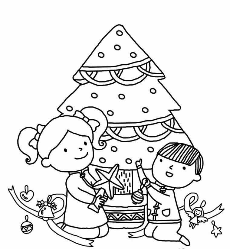 Printbare gratis kerstboom