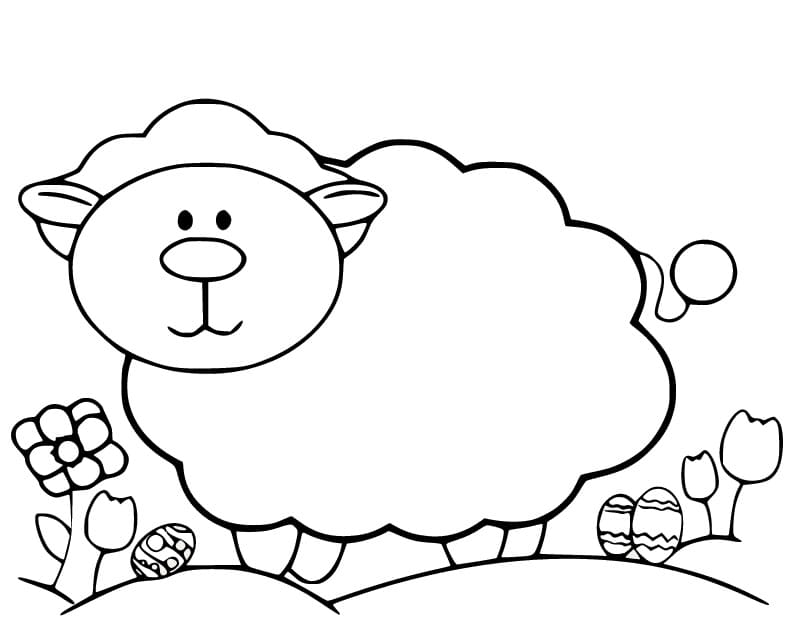 Printbare schaap afbeelding