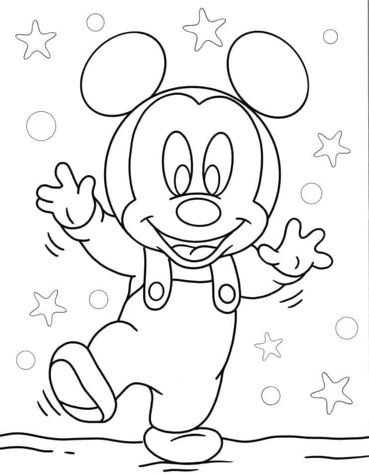 Printvriendelijke Mickey Mouse