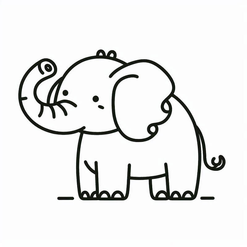 Printvriendelijke Olifant
