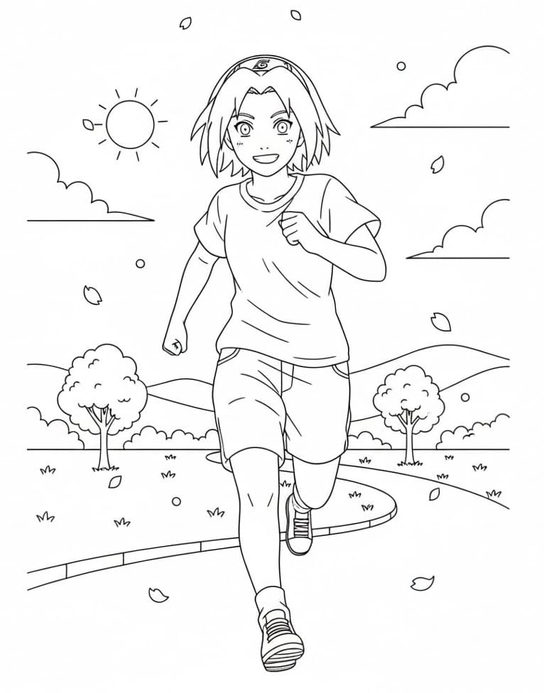 Rennende Haruno Sakura