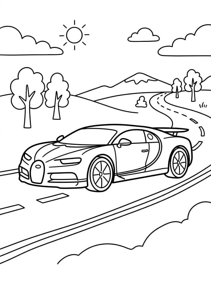 Rijdende Bugatti auto
